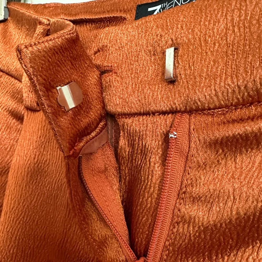 New York & Company Satin Orange Bermuda Shorts